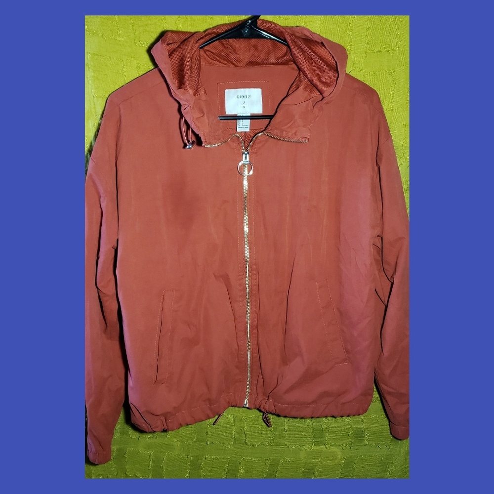 Rust Orange Raincoat